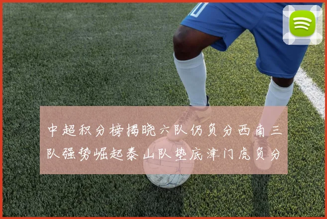 中超积分榜揭晓六队仍负分西南三队强势崛起泰山队垫底津门虎负分严重